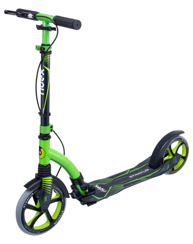 Самокат 2-колесный Stratus 230/200 мм, ручной тормоз, зеленый