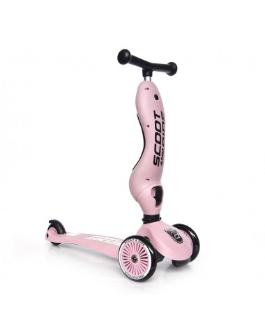 Детский трехколесный самокат с сиденьем Scoot&Ride HighwayKick 1 (Seat) (нежная роза)