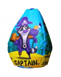 Мешок-рюкзак-подушка, спинка для тюбингов ST4, Small Rider Bags Пираты (голубой)