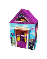 Домик-палатка с матрасиком влагостойкий с ковриком Small Rider House (гараж синий)