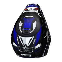 Мешок-рюкзак-подушка, спинка для тюбингов ST4, Small Rider Bags Машинки (ВМ синий)