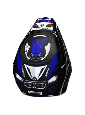 Мешок-рюкзак-подушка, спинка для тюбингов ST4, Small Rider Bags Машинки (ВМ синий)