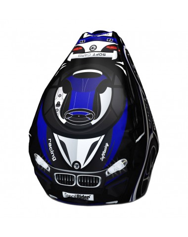 Мешок-рюкзак-подушка, спинка для тюбингов ST4, Small Rider Bags Машинки (ВМ синий)