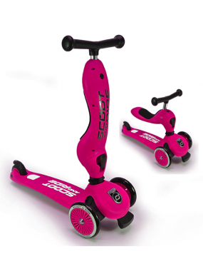 Детский трехколесный самокат с сиденьем Scoot&Ride HighwayKick 1 (Seat) (розовый) Детский трехколесный самокат с сиденьем Scoot&Ride HighwayKick 1 (Seat) (розовый)