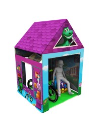 Домик-палатка с матрасиком влагостойкий с ковриком Small Rider House (гараж синий)