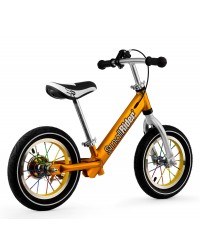 Легкий алюминиевый детский беговел Small Rider Foot Racer 3 AIR (золотой)