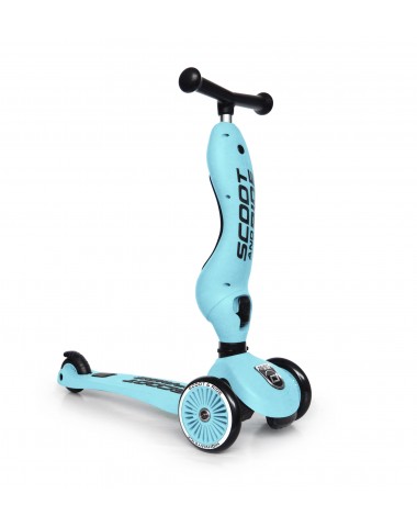 Детский трехколесный самокат с сиденьем Scoot&Ride HighwayKick 1 (Seat) (голубика)
