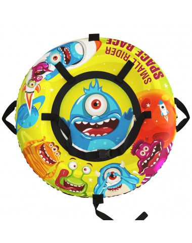 Тюбинг Small Rider Snow Tubes 4 ("Space Race  100х100 см") (лайм)