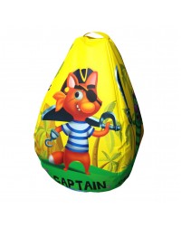 Мешок-рюкзак-подушка, спинка для тюбингов ST4, Small Rider Bags Пираты (желтый)