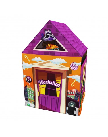 Домик-палатка с матрасиком влагостойкий с ковриком Small Rider House (гараж оранжевый)