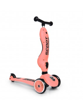 Детский трехколесный самокат с сиденьем Scoot&Ride HighwayKick 1 (Seat) (персик)