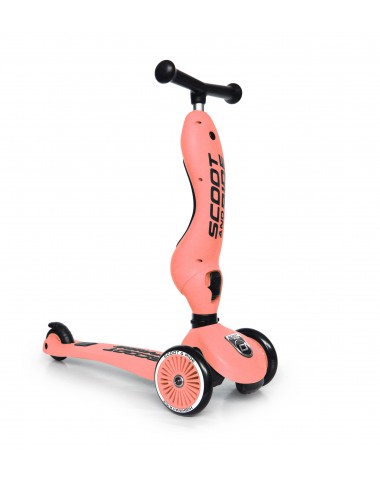 Детский трехколесный самокат с сиденьем Scoot&Ride HighwayKick 1 (Seat) (персик)