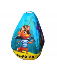 Мешок-рюкзак-подушка, спинка для тюбингов ST4, Small Rider Bags Пираты (голубой)