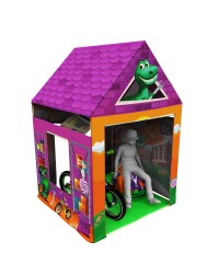 Домик-палатка с матрасиком влагостойкий с ковриком Small Rider House (гараж оранжевый)