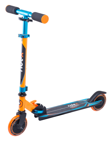 Самокат 2-колесный Rebel 125 мм, оранжевый/голубой Самокат 2-колесный Rebel 125 мм, оранжевый/голубой