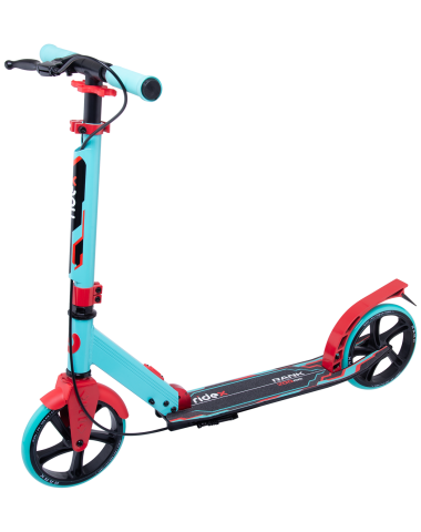 Самокат 2-колесный Rank 200 мм, ручной тормоз, мятный/красный Самокат 2-колесный Rank 200 мм, ручной тормоз, мятный/красный