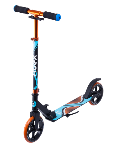 Самокат 2-колесный Liquid 180 мм, черный/оранжевый Самокат 2-колесный Liquid 180 мм, черный/оранжевый