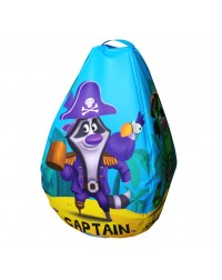 Мешок-рюкзак-подушка, спинка для тюбингов ST4, Small Rider Bags Пираты (голубой)