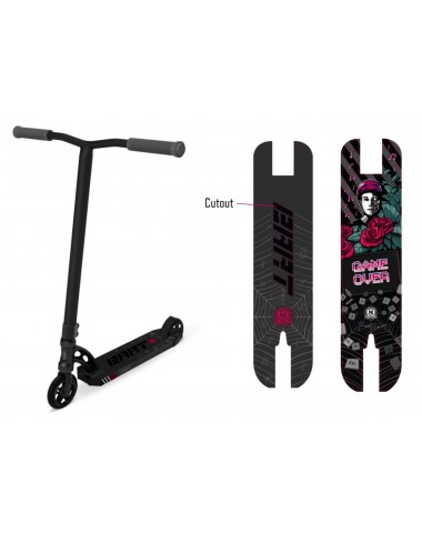 Фирменная дека райдера MGP Bart Oskroba для трюковых самокатов Madd Gear (черный)