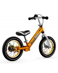 Легкий алюминиевый детский беговел Small Rider Foot Racer 3 AIR (золотой)