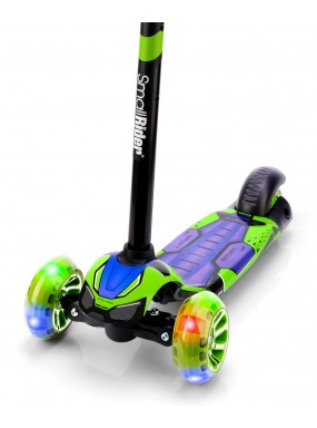 Детский трехколесный самокат со светящими колесами Small Rider Turbo 2 Spacecraft (лайм-синий) Детский трехколесный самокат со светящими колесами Small Rider Turbo 2 Spacecraft (лайм-синий)