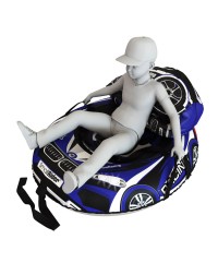 Мешок-рюкзак-подушка, спинка для тюбингов ST4, Small Rider Bags Машинки (ВМ синий)