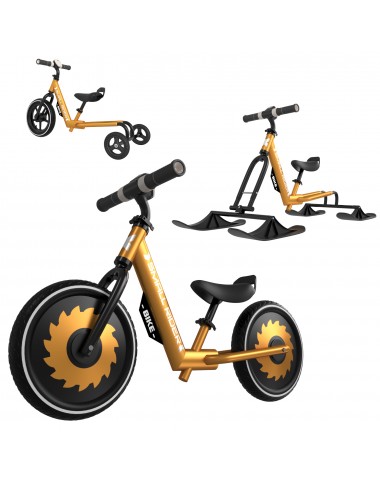 Детский беговел-снегокат трансформер 3 в 1 Small Rider Roadster X Plus Combo (бронза)