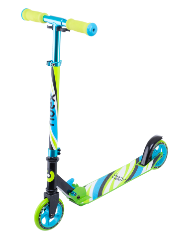 Самокат 2-колесный Flow 125 мм, голубой/зеленый Самокат 2-колесный Flow 125 мм, голубой/зеленый