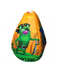 Мешок-рюкзак-подушка, спинка для тюбингов ST4, Small Rider Bags Пираты (оранжевый)