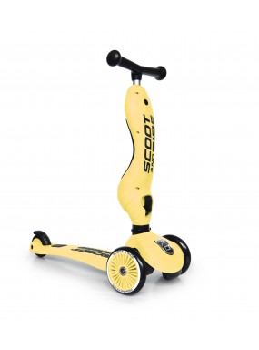 Детский трехколесный самокат с сиденьем Scoot&Ride HighwayKick 1 (Seat) (лимон)