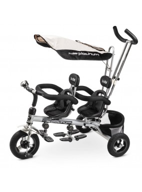 Элитный трехколесный велосипед для двойни Small Rider Platinum ALT (платина)