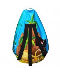 Мешок-рюкзак-подушка, спинка для тюбингов ST4, Small Rider Bags Пираты (голубой)