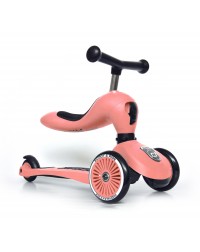 Детский трехколесный самокат с сиденьем Scoot&Ride HighwayKick 1 (Seat) (персик)