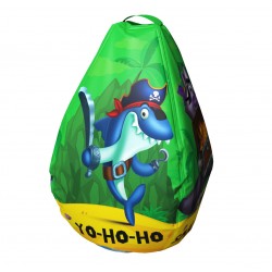 Мешок-рюкзак-подушка, спинка для тюбингов ST4, Small Rider Bags Пираты (зеленый)