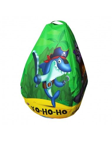 Мешок-рюкзак-подушка, спинка для тюбингов ST4, Small Rider Bags Пираты (зеленый)