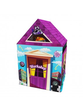 Домик-палатка с матрасиком влагостойкий с ковриком Small Rider House (гараж синий)