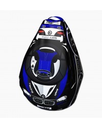 Мешок-рюкзак-подушка, спинка для тюбингов ST4, Small Rider Bags Машинки (ВМ синий)