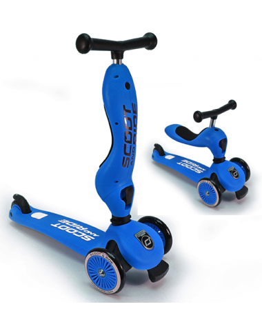 Детский трехколесный самокат с сиденьем Scoot&Ride HighwayKick 1 (Seat) (синий)