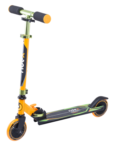 Самокат 2-колесный Rebel 125 мм, оранжевый/зеленый Самокат 2-колесный Rebel 125 мм, оранжевый/зеленый