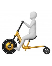 Беговел с лыжами, обычными и тренировочными колесами Small Rider Roadster - X Ultimate (бронза)