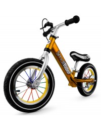 Легкий алюминиевый детский беговел Small Rider Foot Racer 3 AIR (золотой)