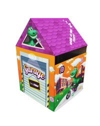 Домик-палатка с матрасиком влагостойкий с ковриком Small Rider House (гараж оранжевый)