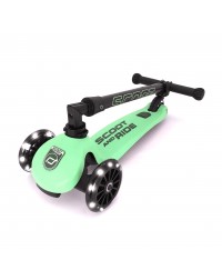 Складной трехколесный самокат со светящимися колесами Scoot&Ride Highway Kick 3 LED (киви)