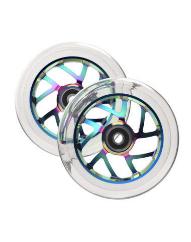Колеса (пара) 110 mm Wheel (pair) - Flight Neochrome / Clear PU для трюкового самоката