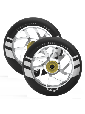 Колесо 110 mm Wheel (pair) - Silver Ano / Black PU Колесо 110 mm Wheel (pair) - Silver Ano / Black PU