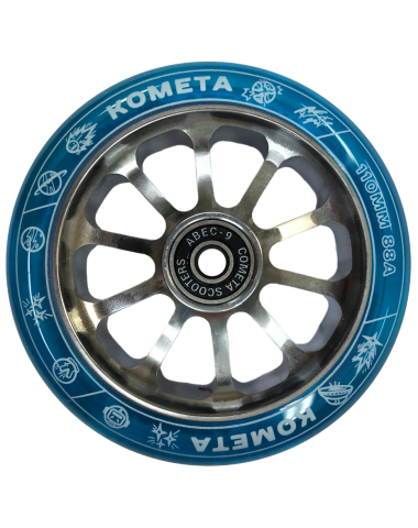 Колесо д/сам. Комета Гиперскачок (Прозр.синий / Хром)