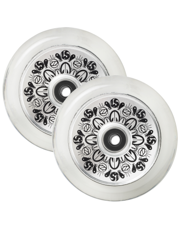 Колеса (пара) Leo Spencer 110 mm Sig Wheel (pair) - Silver Core / Clear PU для трюкового самоката